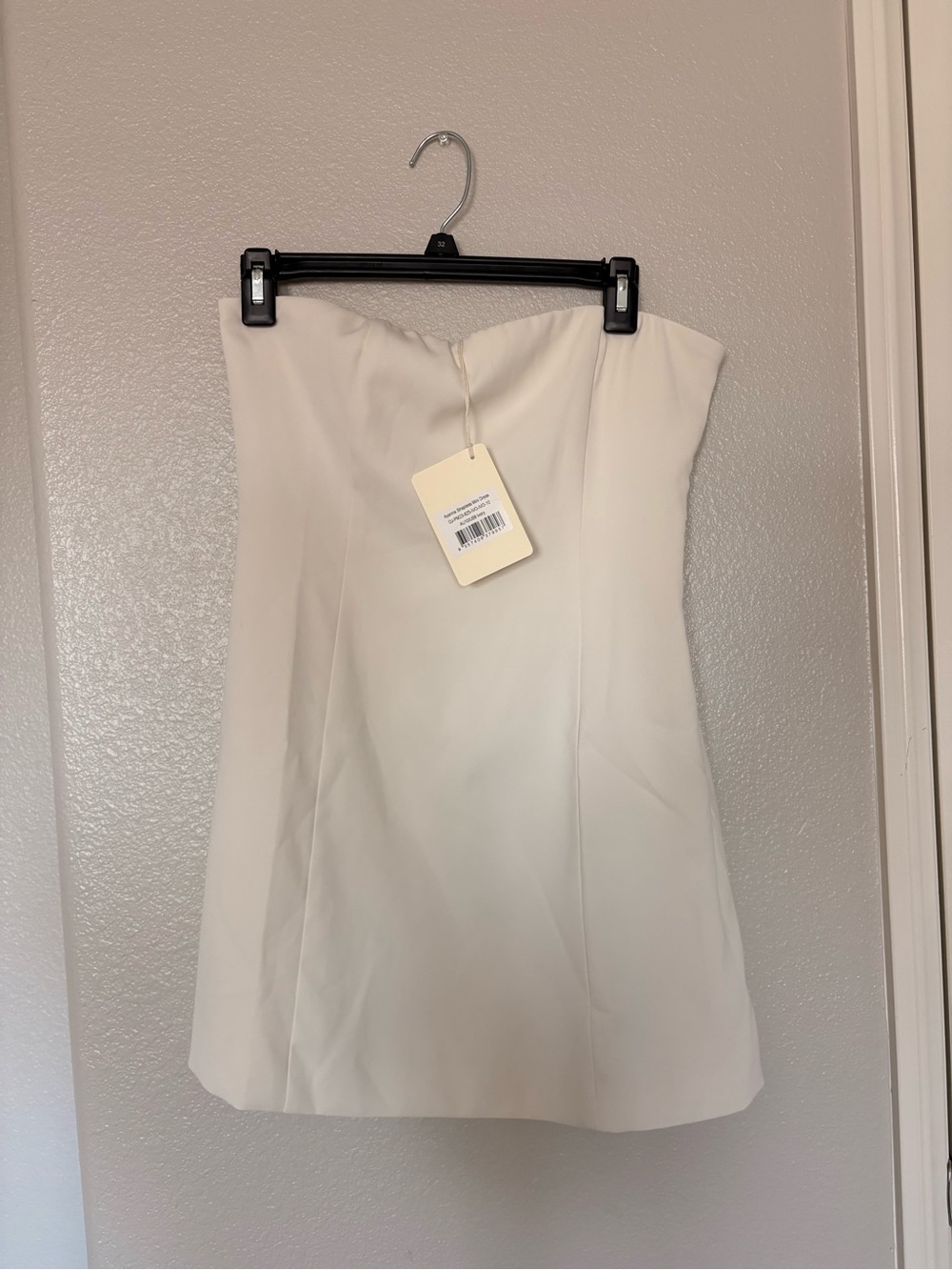 Strapless Ivory Mini Dress